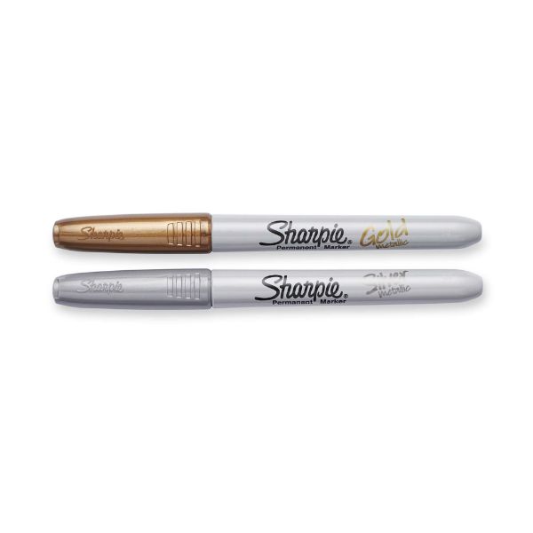Picture of Metallic Fine Point Permanent Marker Gold & Silver Pack of 2