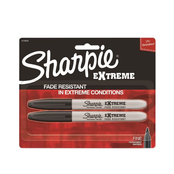 Picture of 2-Pack Extreme Permanent Marker w/ Fine Point Tip. Extreme Versatility