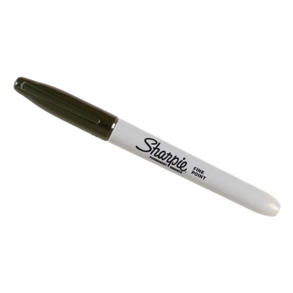Picture of Fine Point Black Permanent Colour Marker. Permanent on most Surfaces