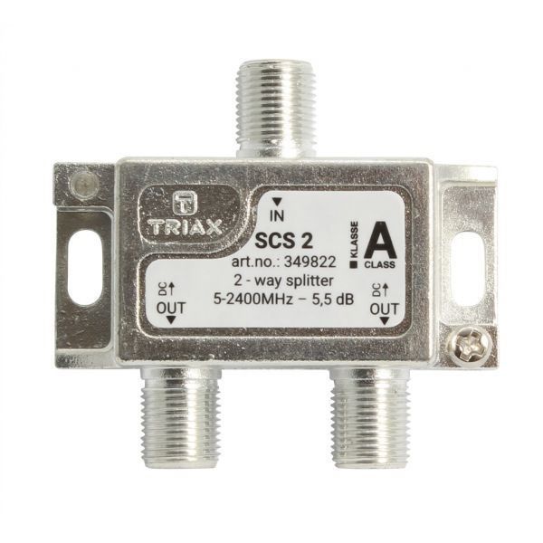 Picture of RF 2-Way Splitter 2.4GHz. Coaxial Splitter for SAT-IF & MATV Distribution Networks.