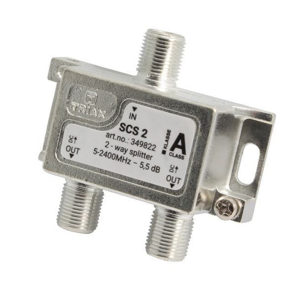 Picture of RF 2-Way Splitter 2.4GHz. Coaxial Splitter for SAT-IF & MATV Distribution Networks.