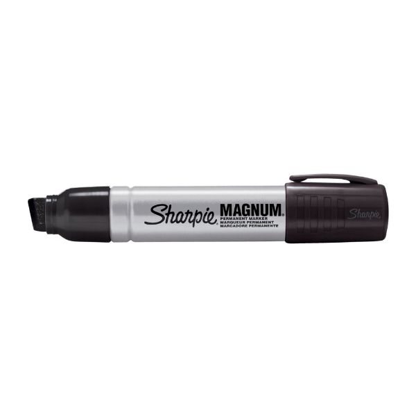 Picture of 12-Pack Magnum Permanent Marker w/ Durable Chisel Tip. Extra-wide Chisel Tip. Bold