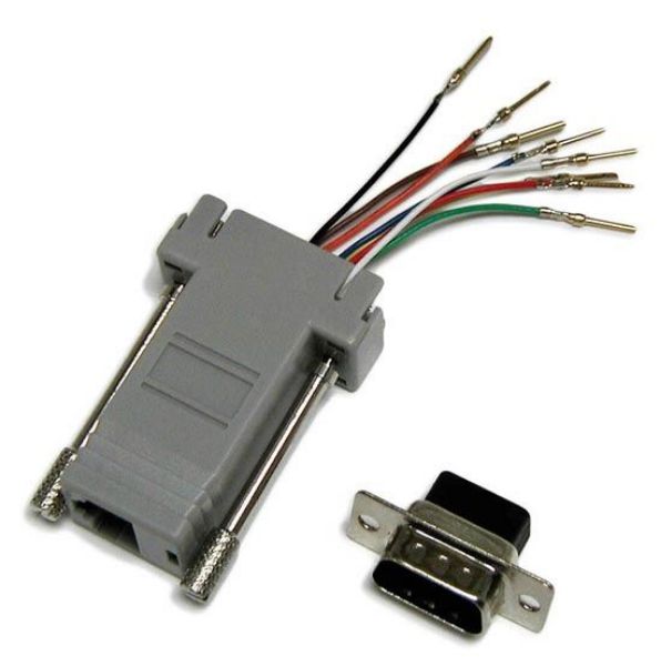Picture of DB9 Male to RJ45 Adaptor (8 Wire)