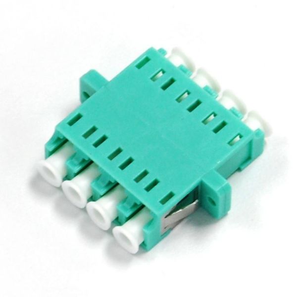 Picture of Fibre LC/LC Quad Multi-mode Joiner Zirconia Ceramic Sleeve Aqua