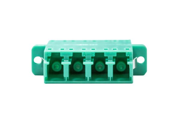 Picture of Fibre LC/LC Quad Multi-mode Joiner Zirconia Ceramic Sleeve Aqua