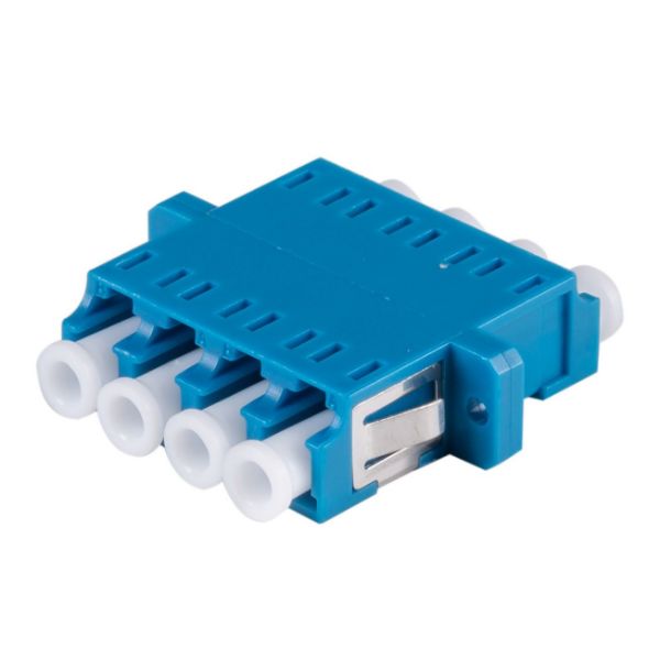 Picture of Fibre LC/LC Quad Single-mode Mode Joiner Zirconia Ceramic Sleeve Blue