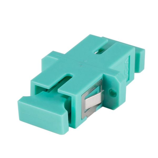 Picture of Fibre SC to SC Simplex Multi-mode Joiner Zirconia Ceramic Sleeve Aqua
