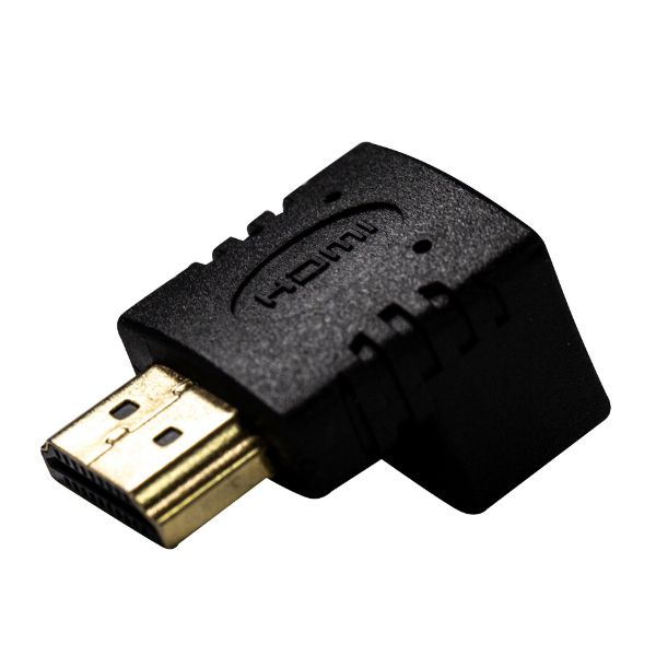 Picture of HDMI Up Angled Adapter High-Speed w/ Ethernet Gold Plated Connectors