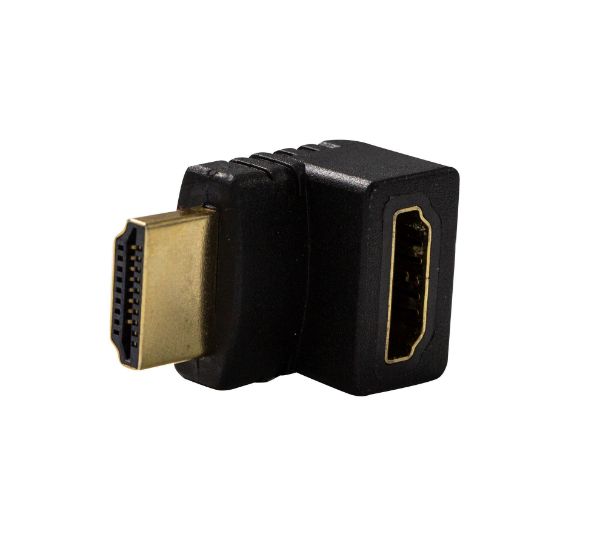 Picture of HDMI Up Angled Adapter High-Speed w/ Ethernet Gold Plated Connectors