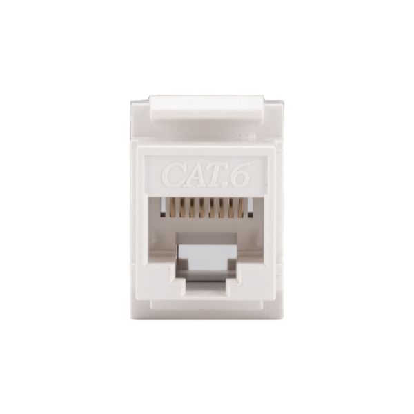 Picture of Cat6 Rated RJ45 8C Joiner 2-Way (2x RJ45 Sockets) Colour White