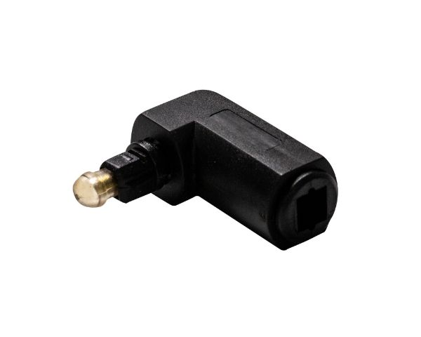 Picture of TosLink Right Angled Fibre Optic Audio Male Female Adapter