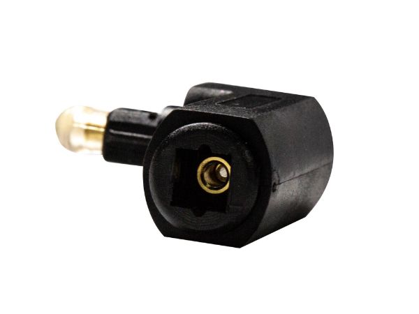 Picture of TosLink Right Angled Fibre Optic Audio Male Female Adapter