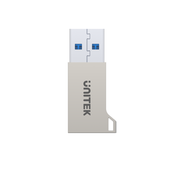Picture of USB-A Male to USB-C Female Ultra-Tiny Adaptor w/ Easy Grip Design. Superspeed