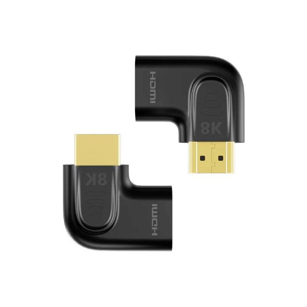 Picture of 8K HDMI 90 & 270 Degree Vertical Flat Adapter w/ Gold-Plater Connectors
