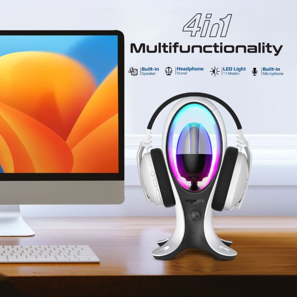 Picture of 5W Dynamic HiFi RGB Speaker w/ Headphone Stand & USB Hub