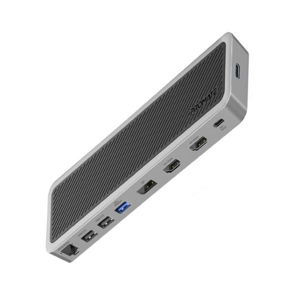 Picture of 12-in-1 Multi-Port Hub. 4x USB-A & 1x USB-C PD Port 2x HDMI Ports 1x RJ45