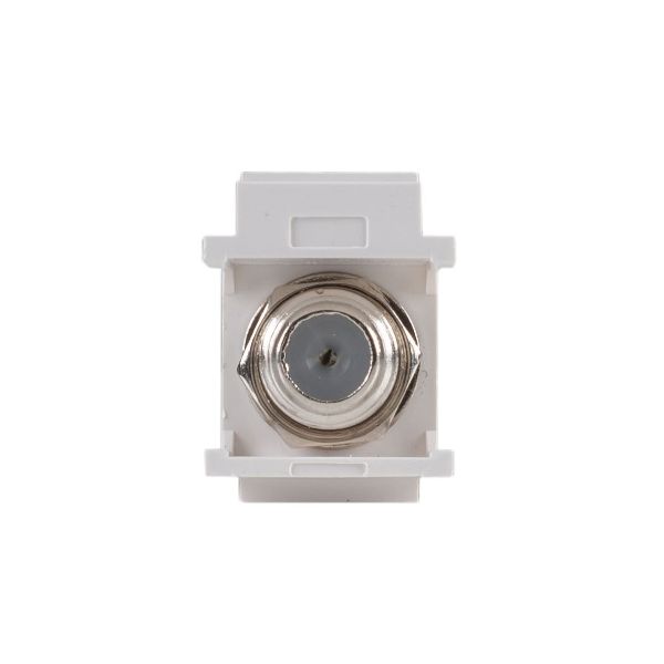 Picture of F to F Keystone Adapter Female Connectors on the Front & Back For Keystone Panel/Wall Plates