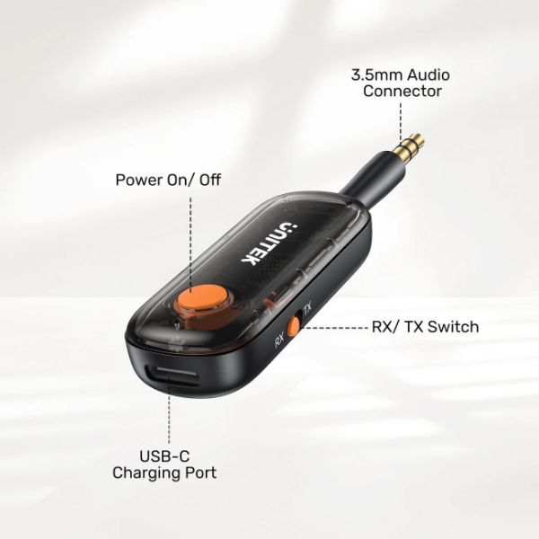 Picture of 2-in-1 3.5mm Audio Connector w/ Transmit & Reciever Units. for Airplane Entertainment