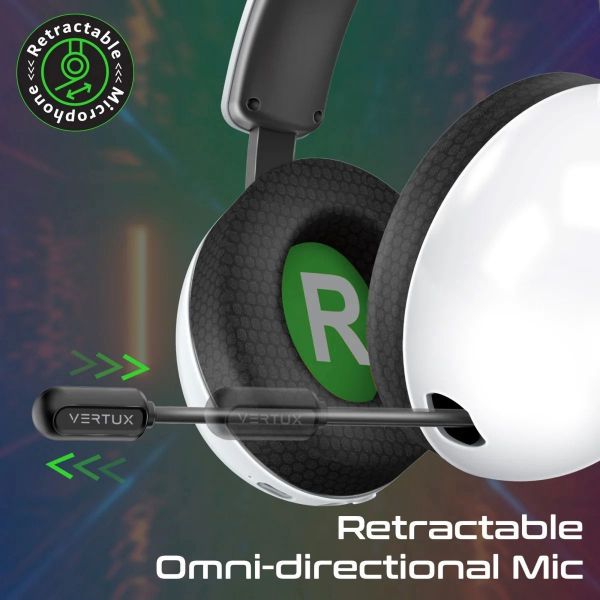 Picture of High Performance Wireless BT Gaming Headset Retractable Mic Up to 80Hrs Playback