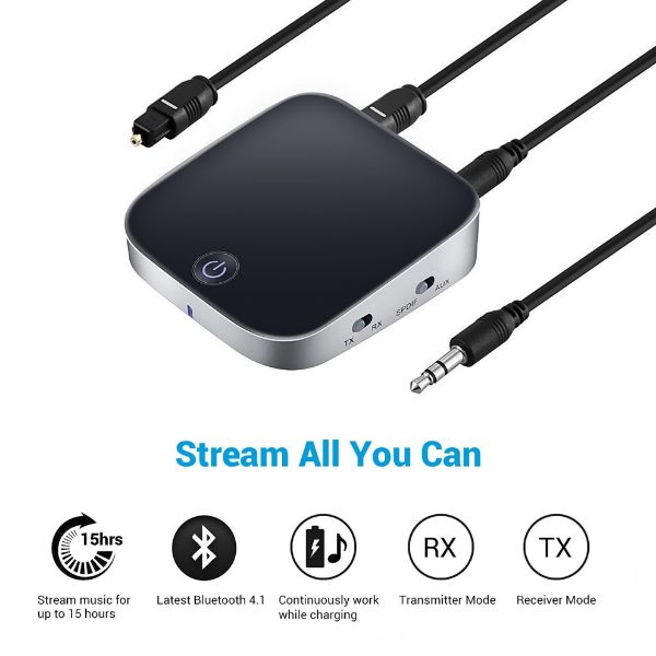 Picture of Bluetooth 5.0 Transmitter Receiver for Digital Optical Toslink and Bluetooth