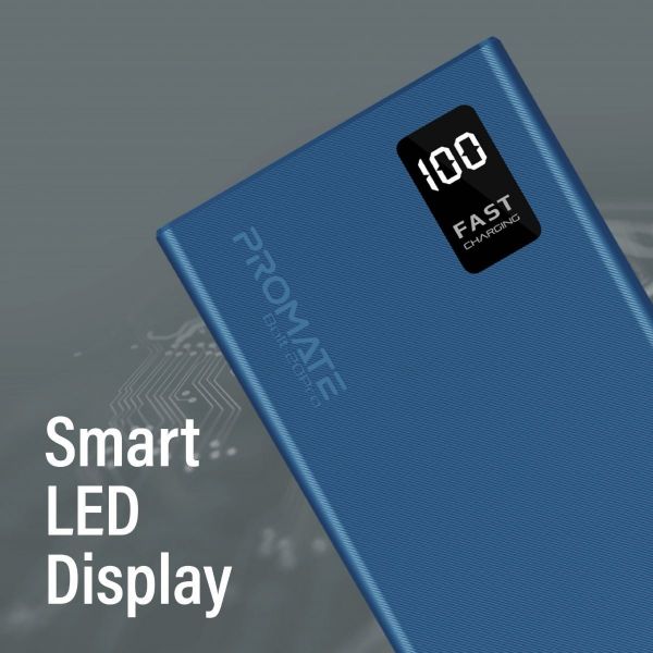 Picture of 20000mAh Power Bank w/ Smart LED Display & Super Slim Design Blue