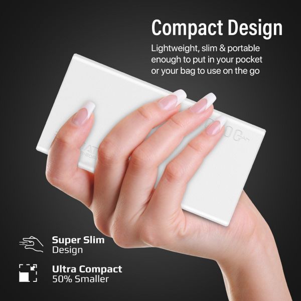 Picture of 20000mAh Power Bank w/ Smart LED Display & Super Slim Design White