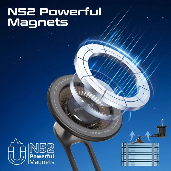 Picture of MagGrip 360 Rotatable Smartphone Holder w/ AC Vent Mount. Secure Anti-Slip Mount