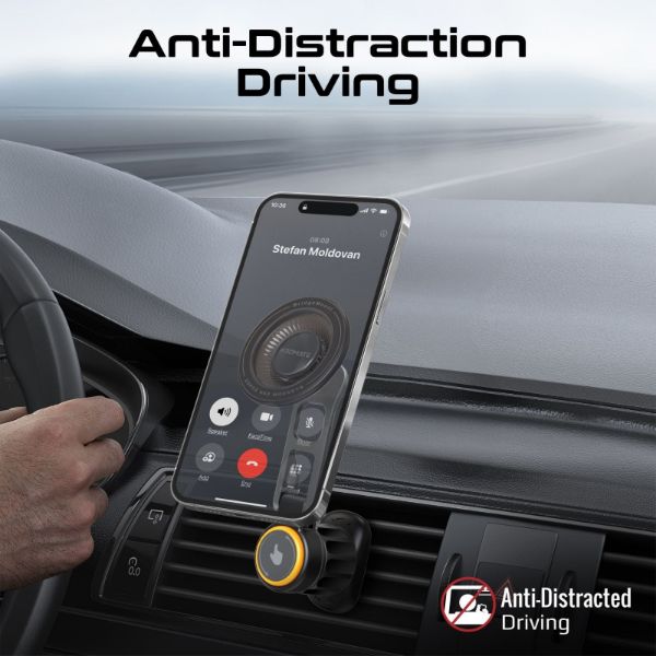 Picture of MagGrip 360 Rotatable Smartphone Holder w/ AC Vent Mount. Secure Anti-Slip Mount