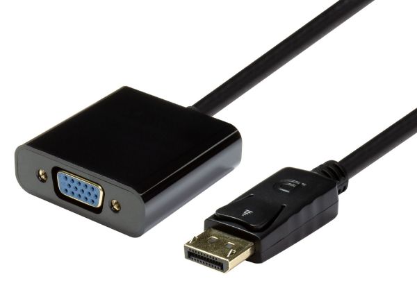 Picture of 0.2m DisplayPort to VGA Female Cable Adapter Max Res: 1920x1080.