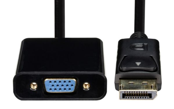 Picture of 0.2m DisplayPort to VGA Female Cable Adapter Max Res: 1920x1080.
