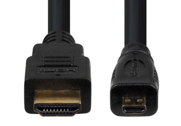 Picture of 2m HDMI to HDMI Micro Cable v14 Max Res: 4K@30Hz Colour Black