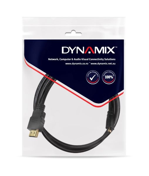 Picture of 2m HDMI to HDMI Micro Cable v14 Max Res: 4K@30Hz Colour Black