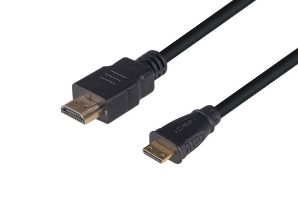 Picture of 1m HDMI to HDMI Mini Cable High-Speed w/ Ethernet Max Res: 4K@60Hz (3840x2160)
