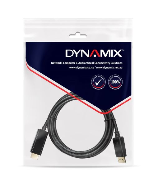 Picture of 2m DisplayPort 1.2 to HDMI 1.4 Monitor cable Max Max Res: 4K@30Hz (3840x2160)