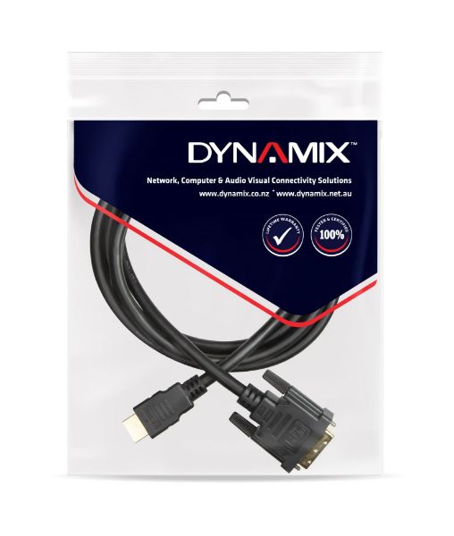 Picture of 3M HDMI Male to DVI-D Male (18+1) Cable. Single Link Max Res: 1080P@60Hz