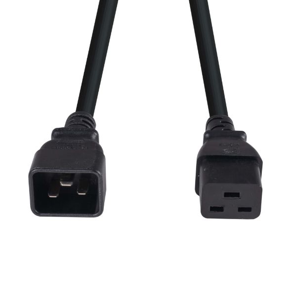 Picture of 4m IEC 16A Power Extension Cord (C20 Plug to C19 Socket) 15mm2 Black