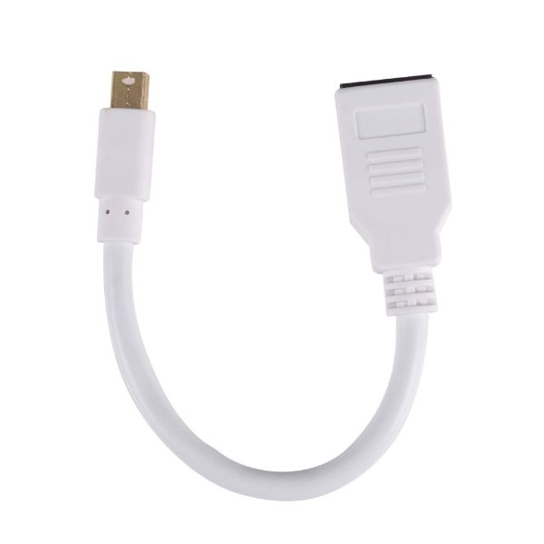 Picture of DYNAMIX 0.2m Mini DisplayPort Male to DisplayPort Female Passive Converter Cable.
