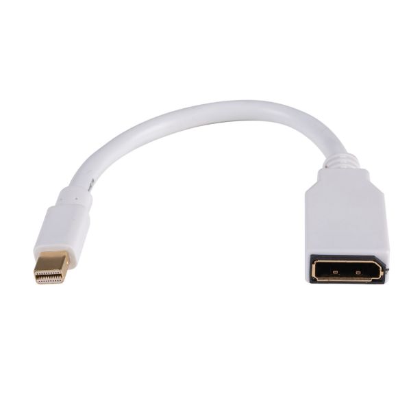 Picture of DYNAMIX 0.2m Mini DisplayPort Male to DisplayPort Female Passive Converter Cable.