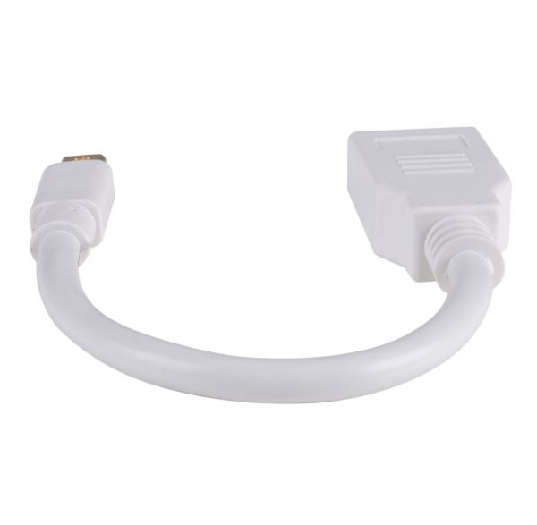 Picture of DYNAMIX 0.2m Mini DisplayPort Male to DisplayPort Female Passive Converter Cable.