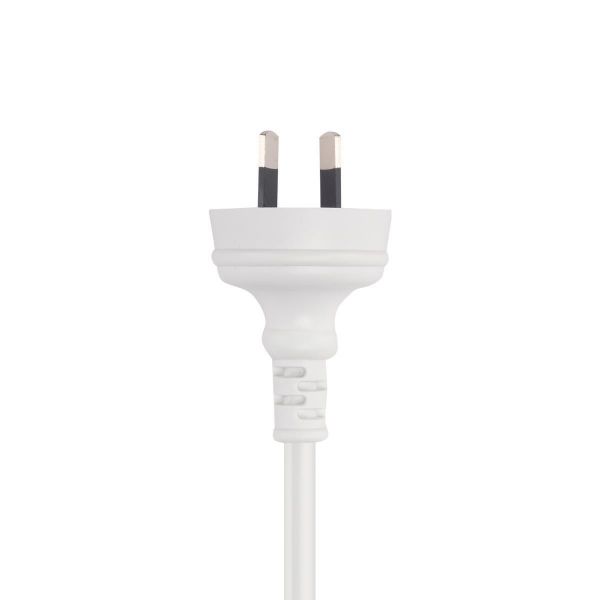 Picture of 2M 2-Pin Plug to Bare End 2 Core 0.75mm Cable White Colour SAA Approved