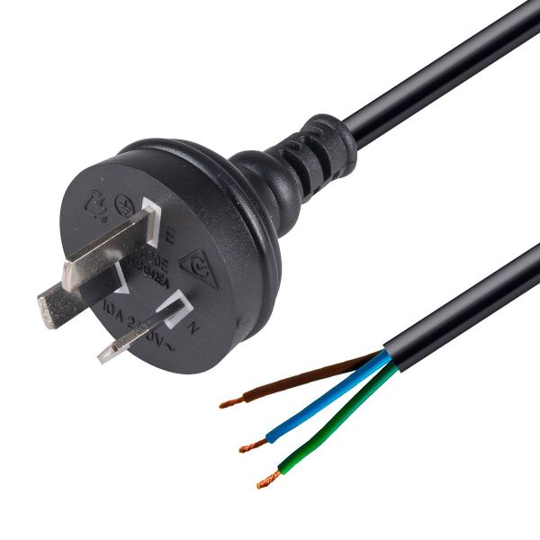 Picture of 4M 3Core 1mm Bare Wire to 3-Pin Power Plug 10A