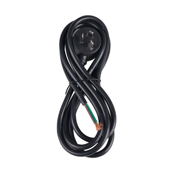 Picture of 2M 3-Pin Tapon Plug to Bare End 3 Core 1mm Cable Black SAA Approved