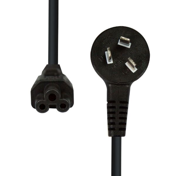 Picture of DYNAMIX 2M Flat Head 3-Pin to C5 Clover Shaped Female Connector 7.5A SAA approved Po