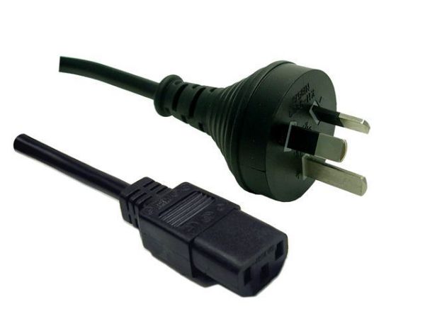 Picture of 0.3m 3-Pin Plug to IEC C13 Female Plug 10A Power Cord. 1.0mm copper core.