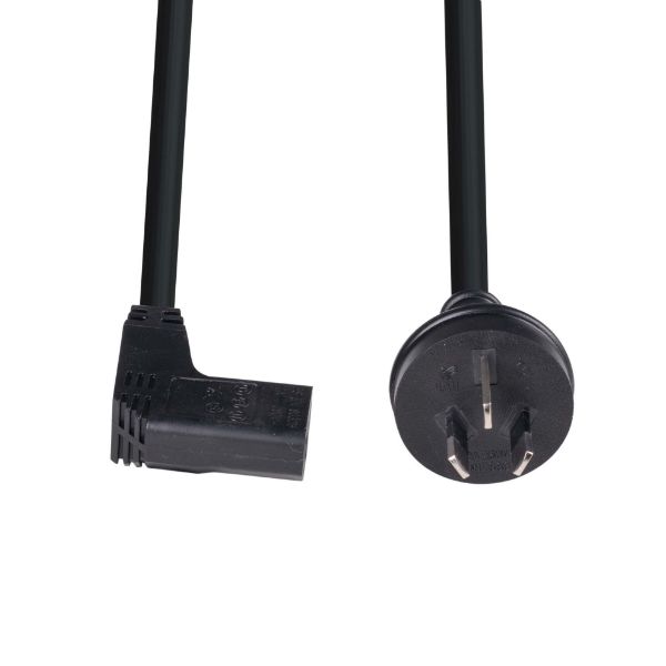 Picture of 2M 3-Pin Plug to Right Angled IEC C13 Connector 10A Power Cord. 1.0mm