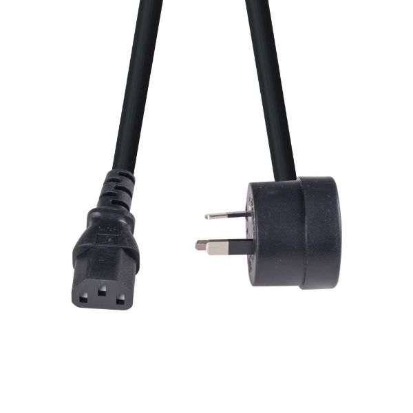Picture of 2M 3-Pin TAPON Ended Plug to IEC C13 Connector 10A Power Cord. 1.0mm