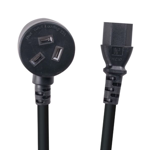 Picture of 3m 3-Pin TAPON Ended Plug to IEC C13 Connector 10A SAA Approved Power Cord.