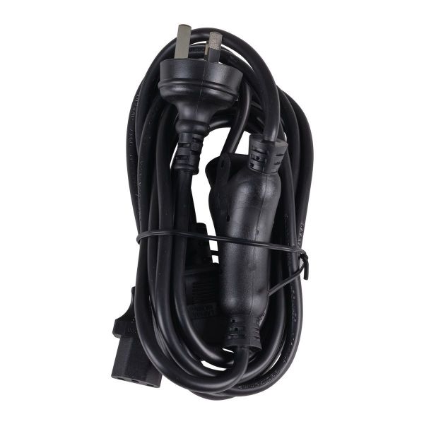 Picture of 2M Y Power Cord. 3-Pin Plug to 2x IEC C13 Female Connectors 10A. SAA Approved.