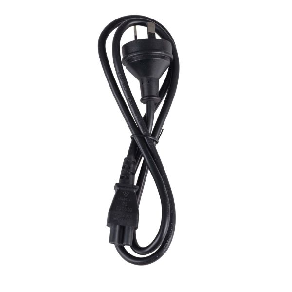 Picture of 0.3m 3-Pin to C5 Clover Shaped Female Connector 7.5A SAA approved Power Cord 0.75mm