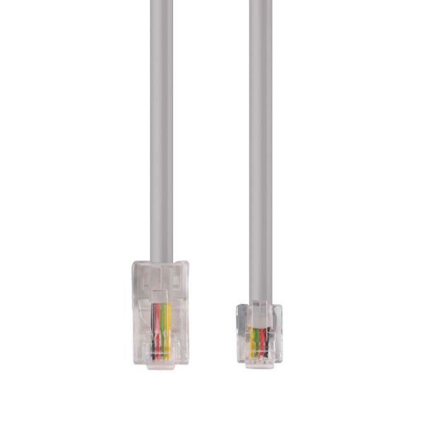 Picture of 2m RJ12 to RJ45 Cable - 4C All pins connected crossed Colour Grey